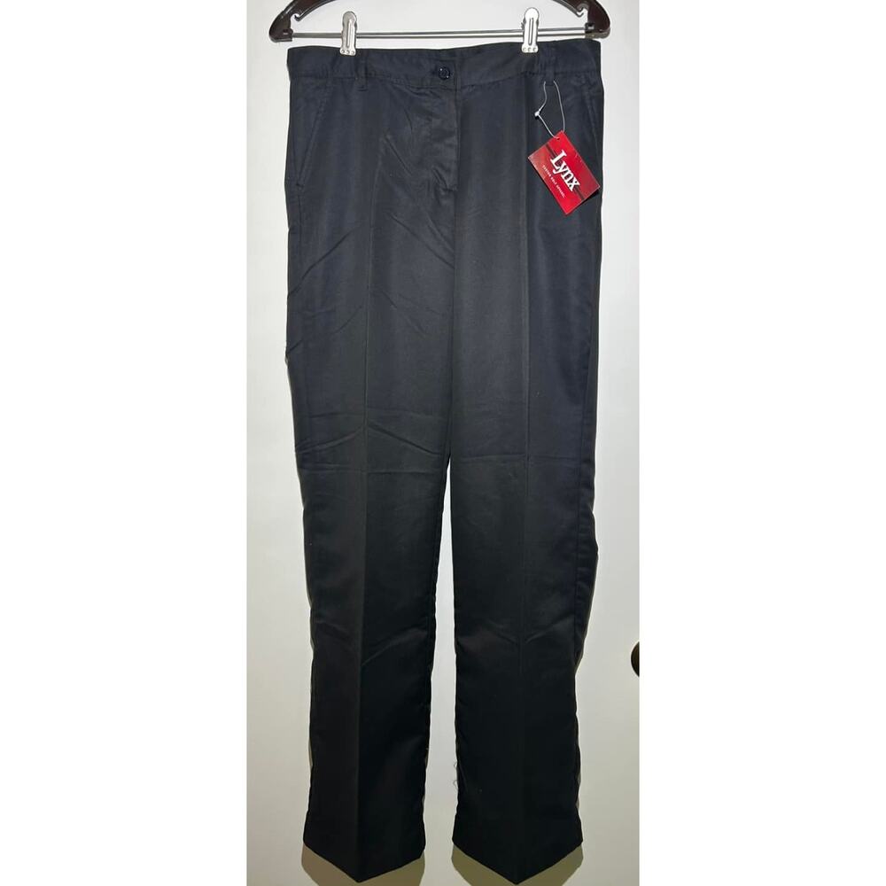 LYNX Golf Black Polyester Pants Slacks Athletic Pockets Pleated Womens 6